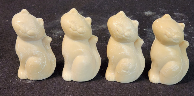 Vintage 1990's Handcrafted Australian Soap Shapes: Smiling Cats - Set of 4 Vintage 1990's Handcrafted Australian Soap Shapes: Smiling Cats - Set of 4