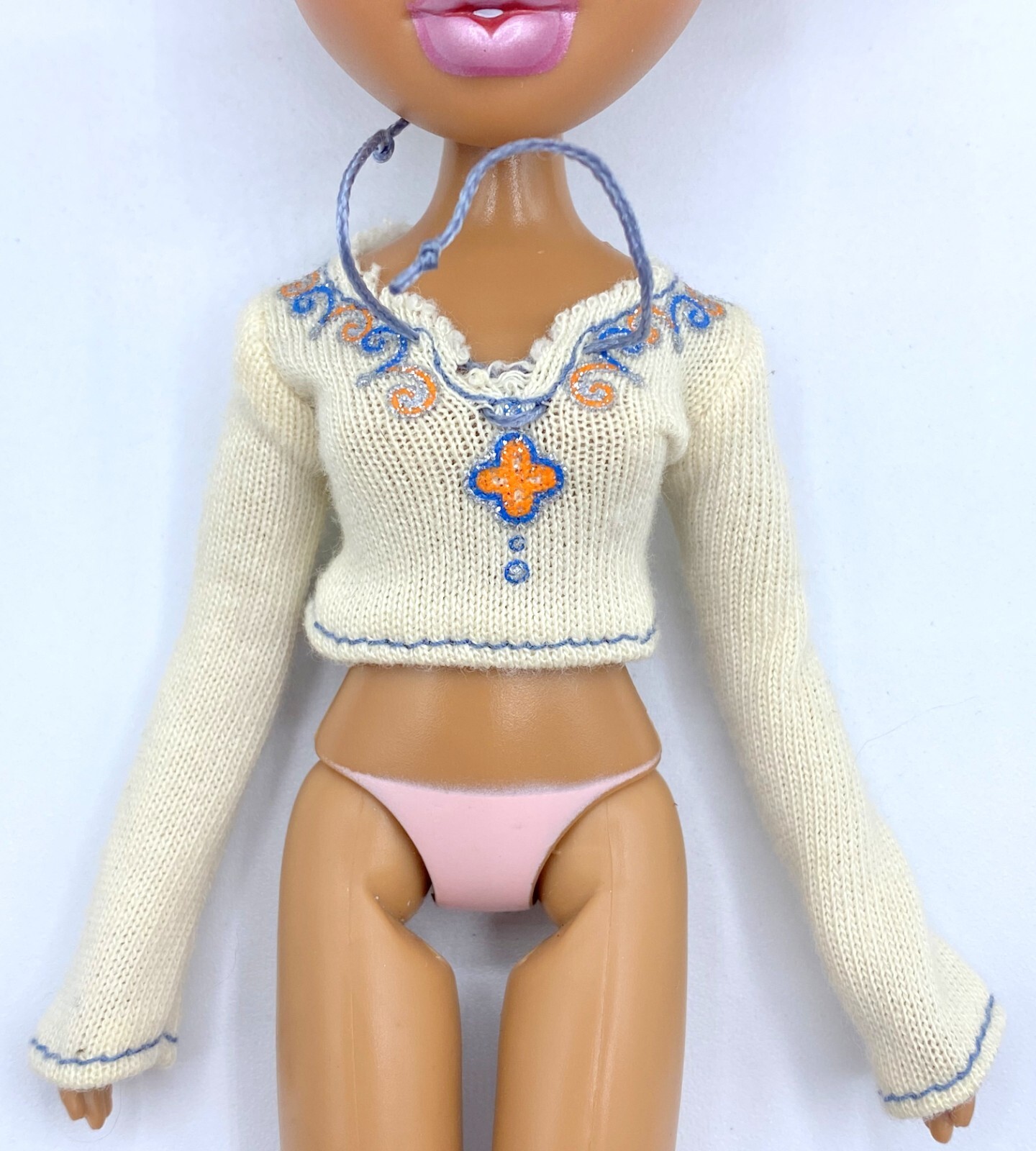 BRATZ DOLL LOT MGA CLOTHING TOP SHIRT STYLE IT DANA CREAM LONG SLEEVE