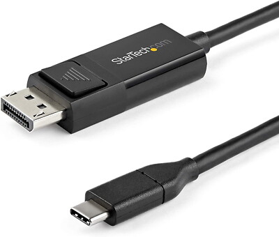 Startech 6ft DisplayPort to USB-C Cable - Black 