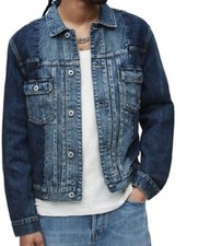 ALLSAINTS ALL SAINTS MENS TAIN DARK INDIGO DENIM JACKET