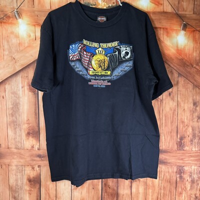 Harley Davidson Shirt Men's XL Washington D.C. Rolling Thunder Motorcycle