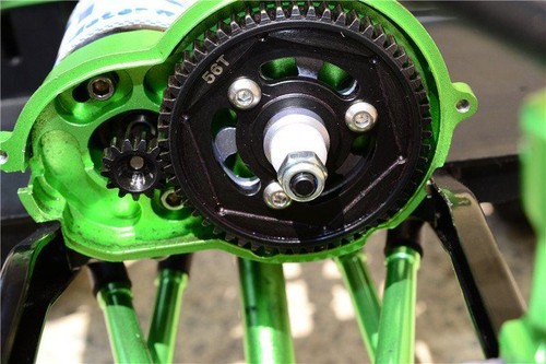 GPM SSCX21555T ALU SPUR GEAR ADAPTER+STEEL GEAR 55T 1/10 AXIAL SCX10-II Truck - Picture 5 of 5