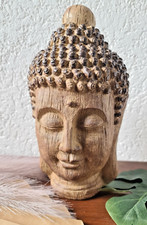 Buddha Kopf Statue Skulptur Dekofigur Feng Shui Kunststein Polyresin 28 cm
