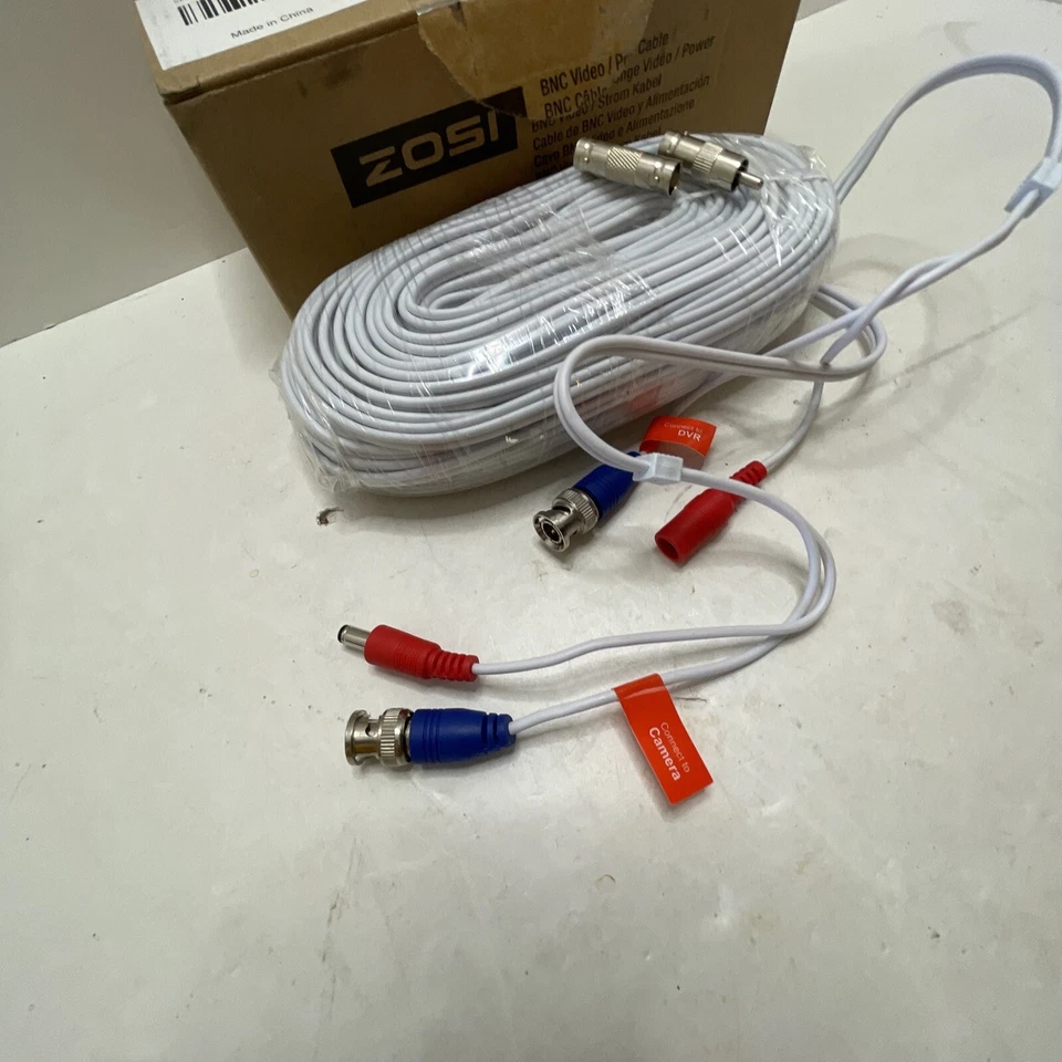 ZOSI 60ft All-in-One BNC Video Power Cable for Security Camera DVR System - Image 2 of 4