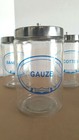Vintage GRAFCO Apothecary Jar Set Of 5 Glass w/ Stainless Steel Lids Sundry  — photo 8