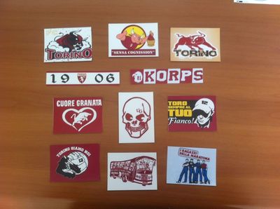 SALERNITANA 9 ADESIVI ULTRà PEGATINA AUFKLEBER STICKER NUOVA GUARDIA
