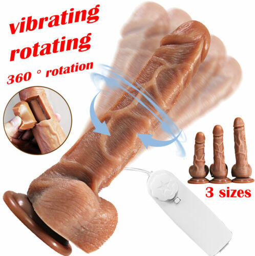 Realistic Multispeed Vibrator Rotating Penis Dildo Suction Cup Sex-Toy for Women eBay image