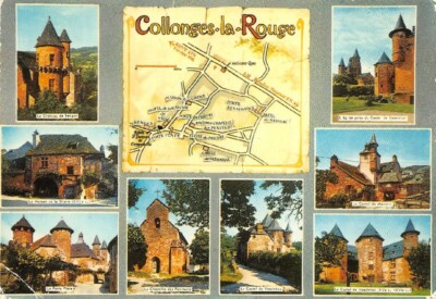 Collonges-La-Rouge - Multi-View - Château - Kapelle - Der Anhänger Flach