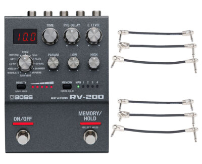 Boss RV-200 Reverb Pedal + 2x Gator Patch Cable 3 Pack | eBay