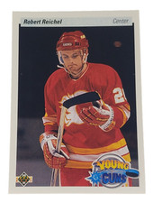 1990-91 Upper Deck Hockey Young Guns Robert Reichel RC #533 Calgary Flames NHL