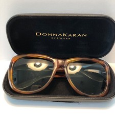 Donna Karan Vintage Tortoise Shell Oversize Sunglasses Brown Lenses