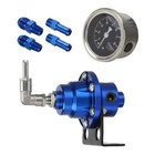 Adjustable Fuel Pressure Regulator with Gauge Kit Aluminum Fuel Supercharger