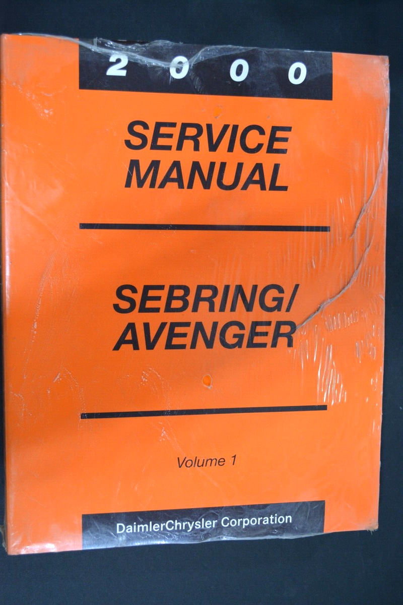 2000 Sebring Avenger Shop Service Manual Set, Sealed, Volume 1 & 2