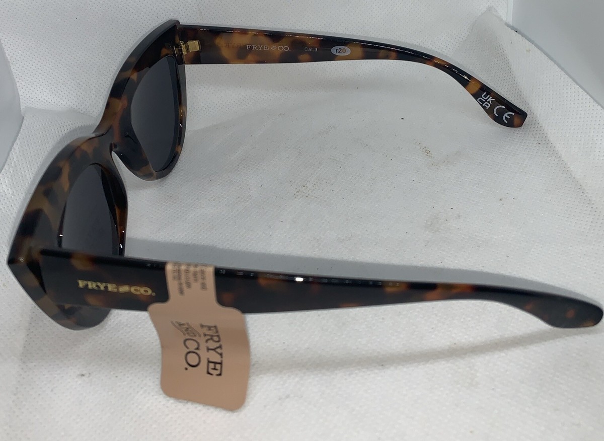Frye & Co. Cats Eye Tortoise Shell Sunglasses Brown Black Frye & Co. Tortoise Shell Oversized Cat Eye Sunglasses NWT  main image 3