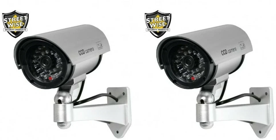 2 - Dummy Security Camera Fake 5 Inch IR Flashing Light Surveillance Indoor - Image 2 of 4