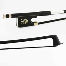 NEW 4/4 Black Horse Hair Carbon Fiber Violin Bow Pernambuco Performance Straight