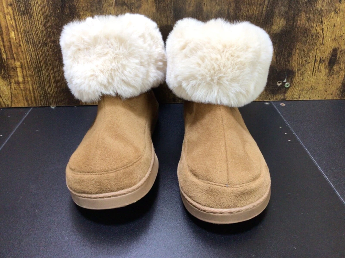Womens LongBay Ankle Boots Memory Foam Slippers Non Slip Warm Cozy