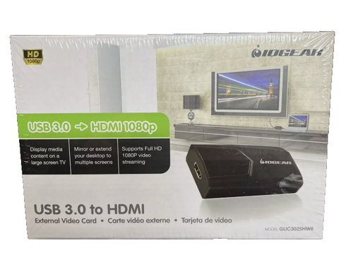 IOGEAR USB 3.0 to HDMI Video Adapter For Windows Vista/7/8/10 & Apple OSX 10.6+