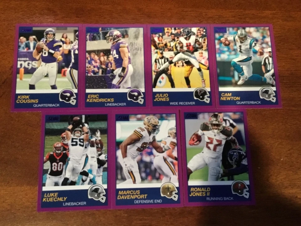2019 SCORE YOU PICK PURPLE PARALLELS SP NEWTON FITZGERALD GOFF GURLEY RC'S - Image 3 of 4