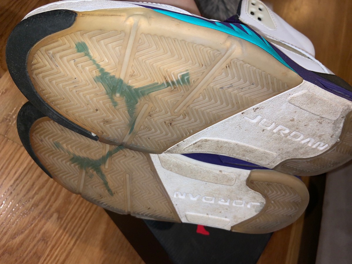 静彩13 AIR JORDAN 5 RETRO GRAPE MENS SNEAKERS SIZE 8 2013 * READ