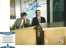 ED HELMS SIGNED 'THE OFFICE' ANDY BERNARD 8x10 PHOTO 3 ACTOR BECKETT COA BAS