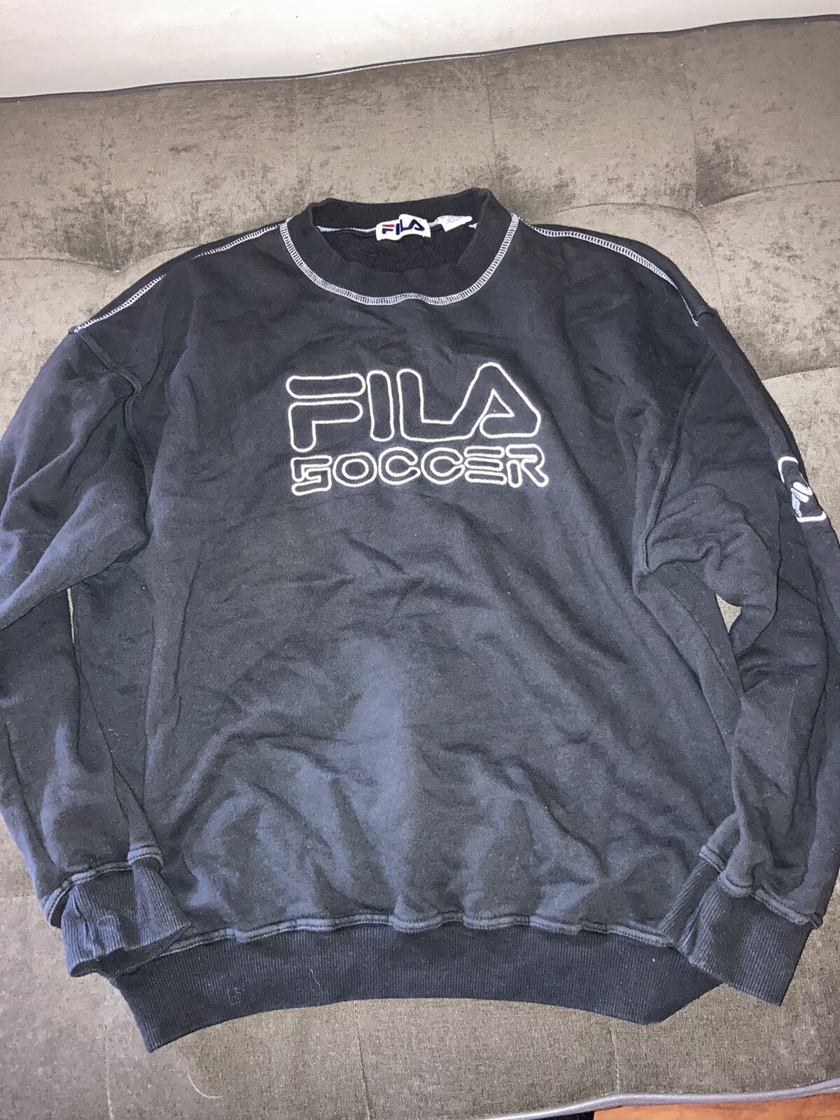 Girocollo medio allenamento Fila vintage anni 90 calcio calcio calcio Italia