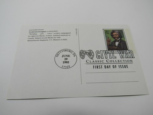 USPS Scott UX207 20c Frederick Douglass First Day of Issue Postal Card - Picture 3 of 6