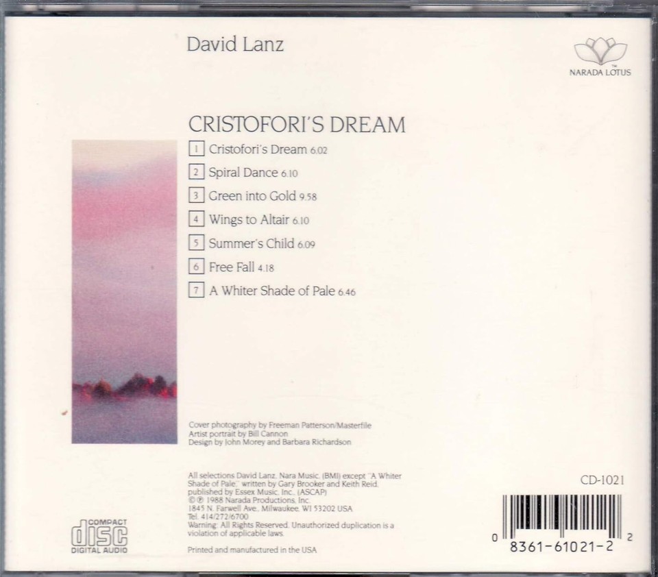 David Lanz Christofori S Dream (CD) (UK IMPORT) | eBay