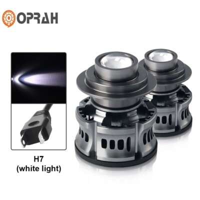 2X H7 LED Car Laser Lens Anti Fog Light Headlight Kit Combination Auto White