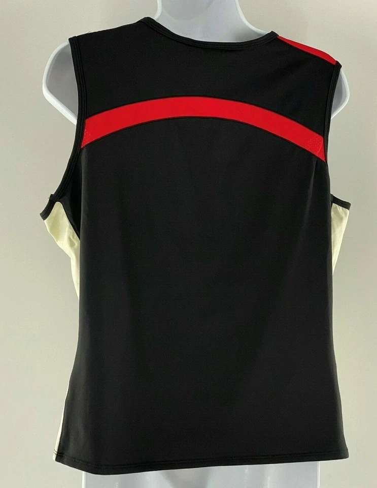 Camiseta sin mangas Athletech para mujer sin mangas fitness elástica correr negra entrenamiento grande Foto 2 de 4