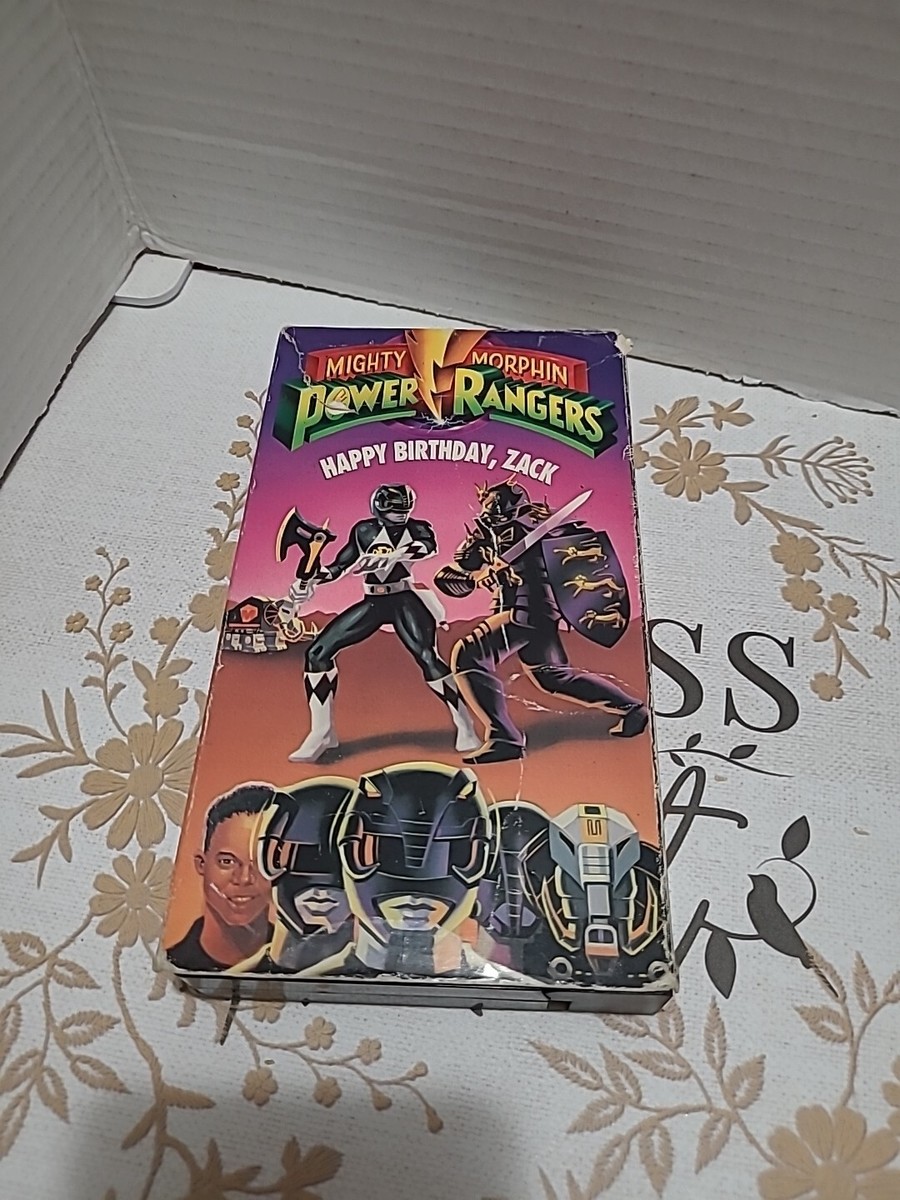 MIGHTY MORPHIN POWER RANGERS: FOOD FIGHT VHS VIDEO & HAPPY