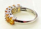 HSN Colleen Lopez Sterling Silver 7-Stone Spessartite Gemstone Band Ring Size 7 — photo 4
