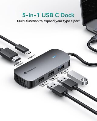 Yottamaster Multiport Type C USB 3.0 HUB to 4K HDMI SD/TF Card Reader For Mac PC