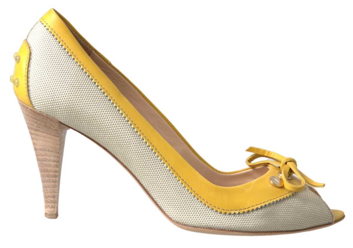 Yellow closed toe best sale shoes