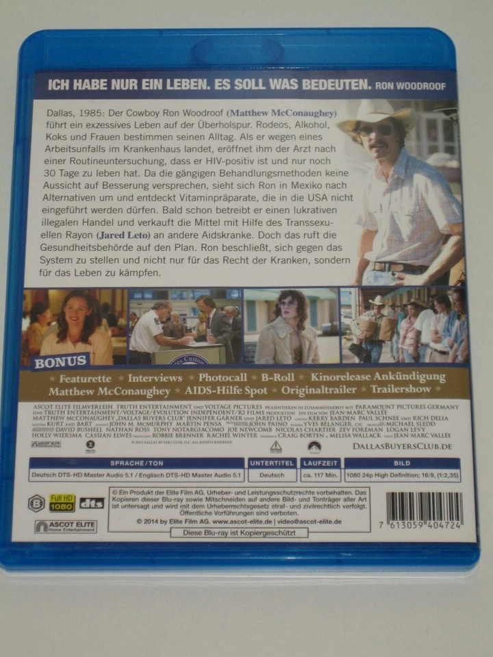 Blu-ray Disc:  Dallas Buyers Club  (2014 Ascot Elite) - Bild 2 von 4