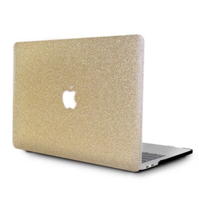 Gold Blink Shining PU Leather Case For Macbook M4 Air 13 15 11 Pro