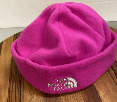 THE NORTH FACE DARK PINK INFANT BABY KIDS FLEECE WINTER BEANIE HAT