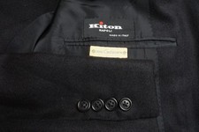 Kiton 100 Cashmere Solid Black Sport Coat Jacket Sz 44S
