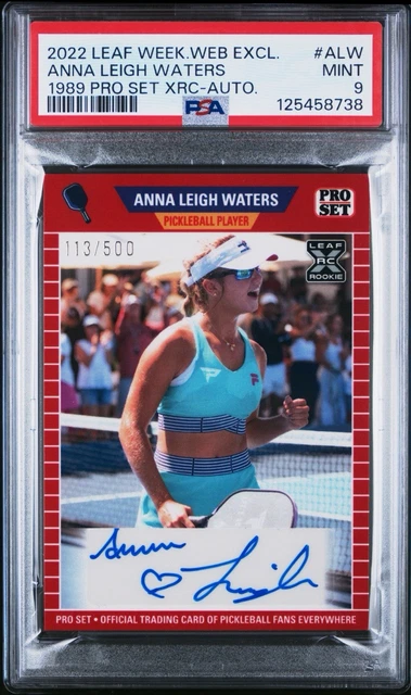 Anna Leigh Waters 2022 Leaf Week Web Excl 1989 Pro Set XRC #ALW Rookie Auto /500