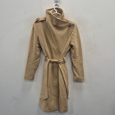 Ted Baker Vasilis Camel Cashmere Wool Blend Wrap Belted Midi Coat Size W 2 Uk 10