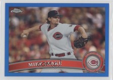 2011 Topps Chrome Blue Refractor 34/99 Mike Leake #37 u9x