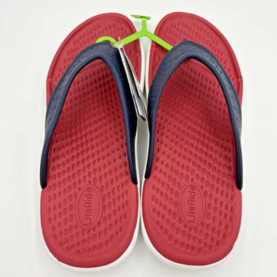 Red Blue Crocs Flip Flops Mens Size 12 Shoes LiteRide  display picture 3