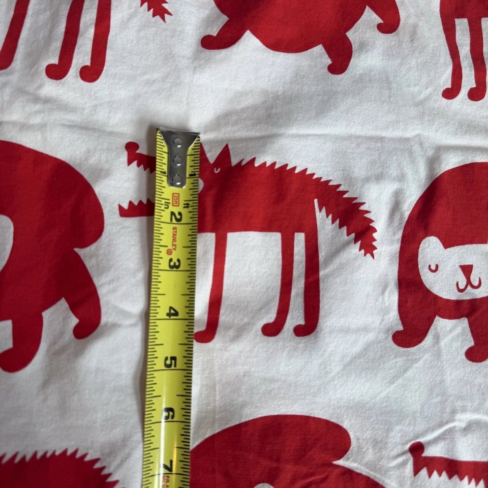 Ikea Twin Duvet Cover Barnslig Ulven Red White Kids Animals Wolf Dog Reversible - Image 4 of 4