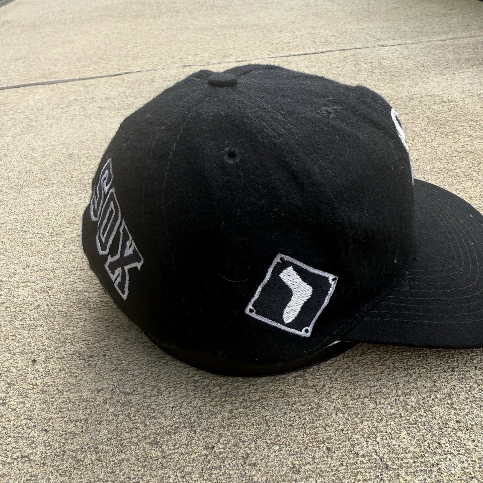 Vintage White Sox American Needle Blockhead Snapback Hat Cap Wool TUPAC 2pac 90s - Image 2 of 4