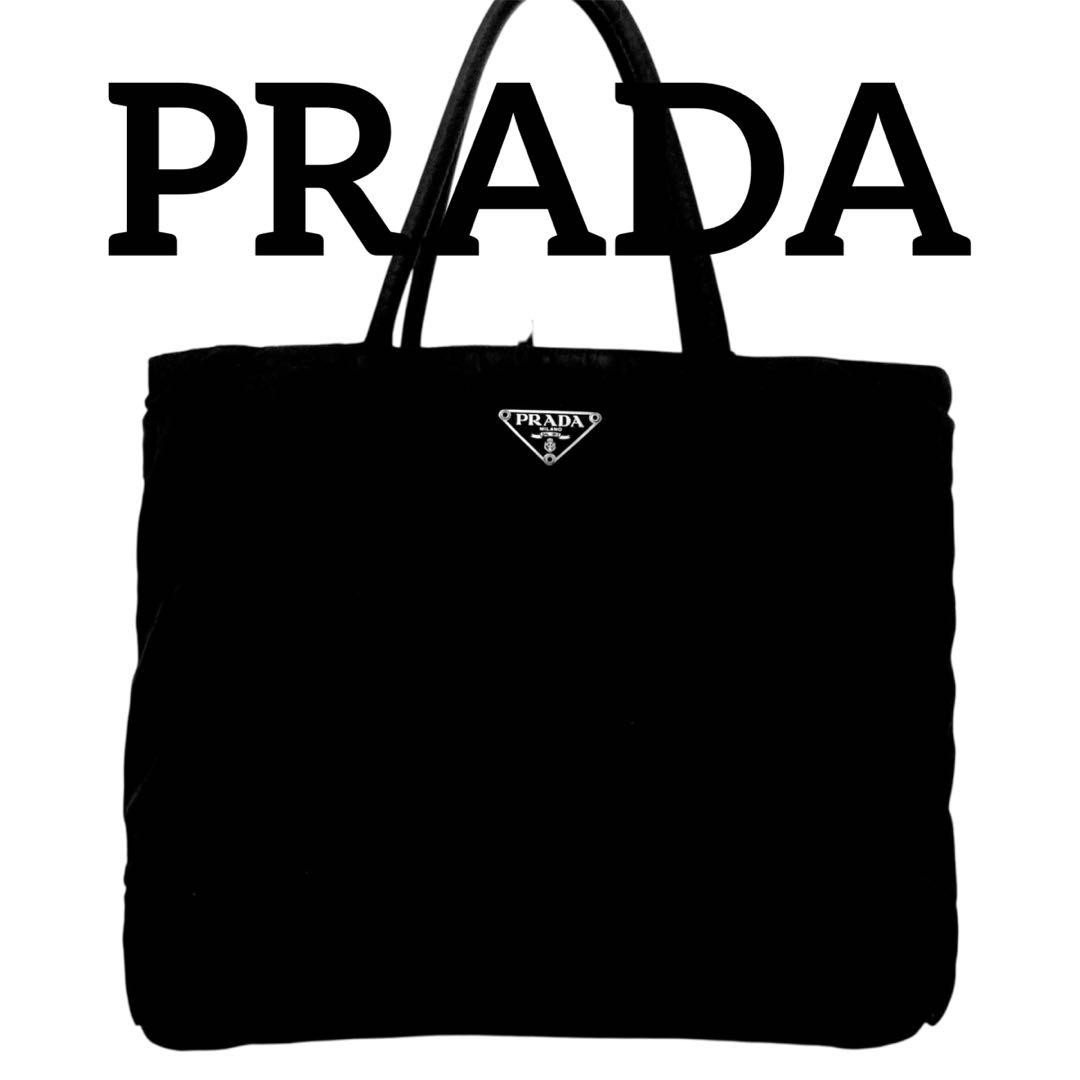 Good Condition PRADA Tote Bag Nylon Shoulder Bag Black