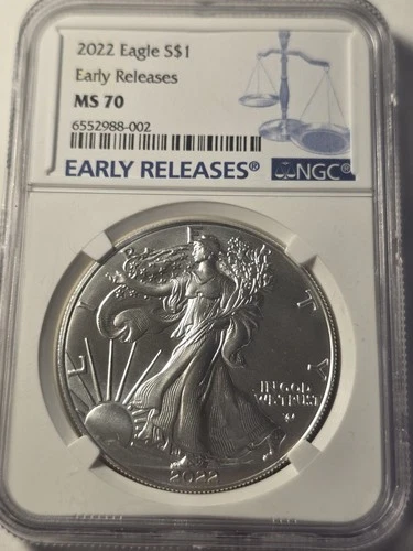 2022 Silver Eagle NGC MS-70 Early Release $1 Dollar 1oz Uncirculated .999 -MS
