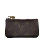 LOUIS VUITTON Pochette Cle Monogram Canvas PVC Brown Women's