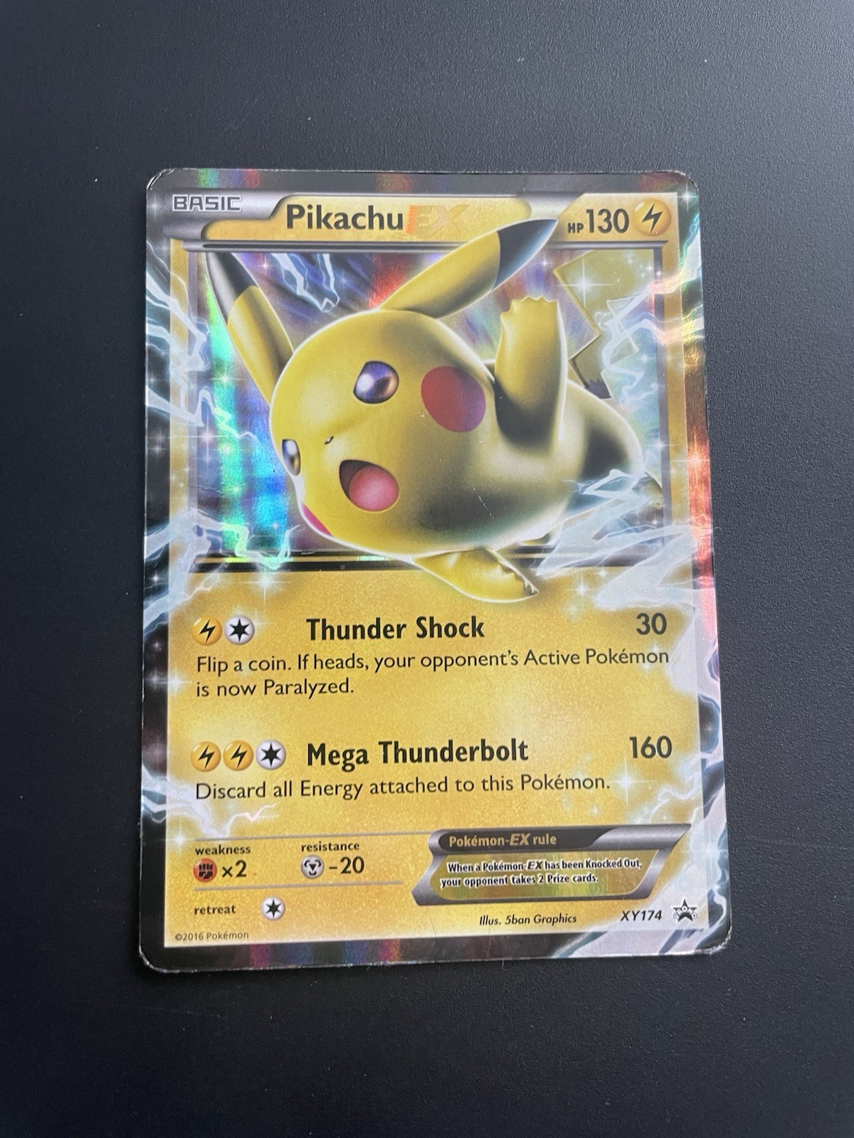 Pokémon Pikachu EX XY174 Black Star Promo 2016 Holo Card TCG