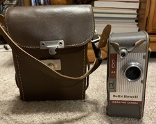 1947 Vintage Bell and Howell movie camera 172 8mm Magazine With Case Read 