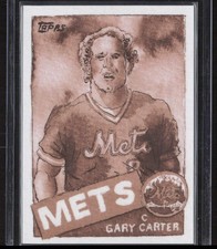 2025 Topps Shoebox Treasures by Andy Friedman #66 Gary Carter Sepia Filter #/50